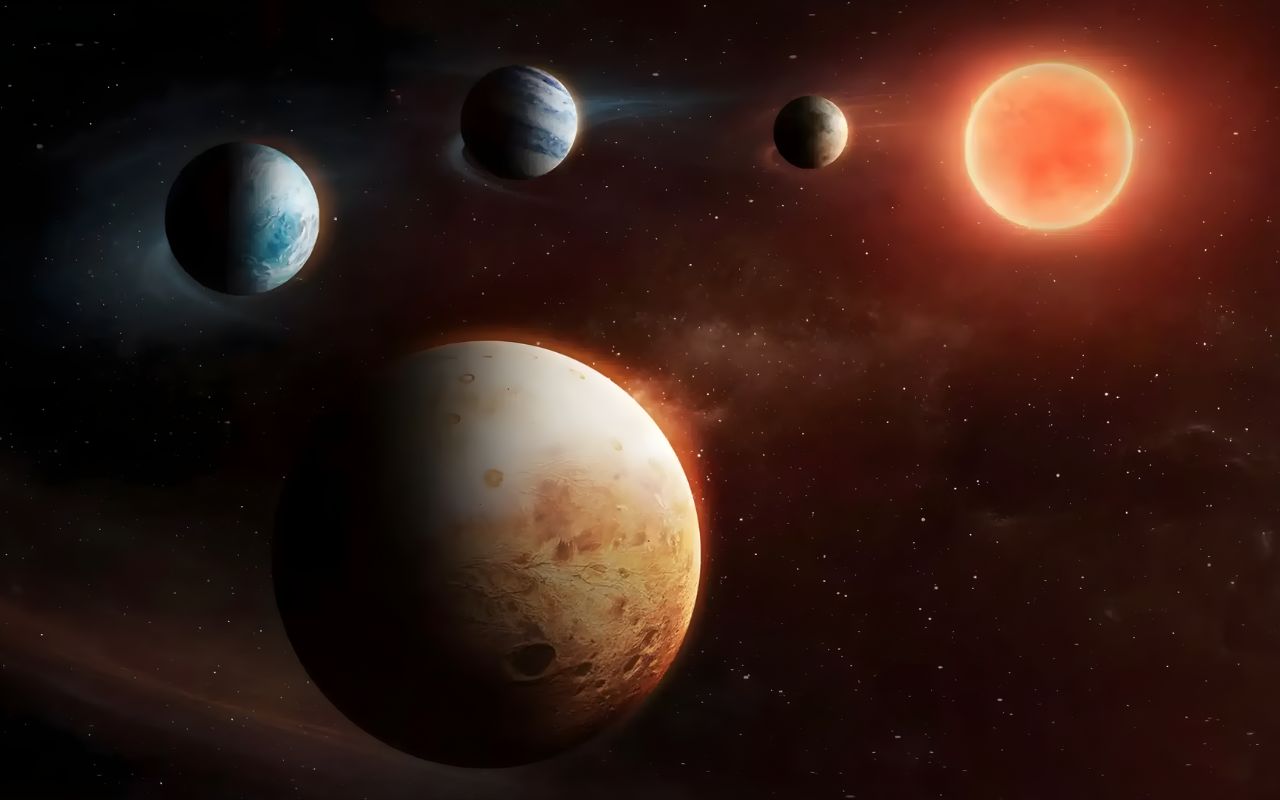 Estudo publicado na Science mostra que a estrela LHS 1903 abriga planetas em ordem “invertida”. Configuração incomum pode mudar modelos de formação planetária.