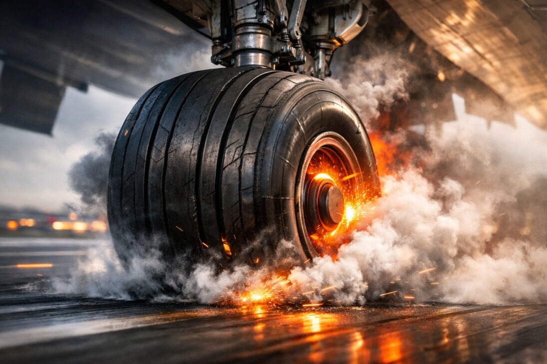 Cómo los neumáticos de avión soportan más de 200 toneladas en el aterrizaje a 250 km/h, operan con presión interna superior a 200 psi y resisten a impactos extremos sin explotar incluso bajo calor intenso y frenado brusco