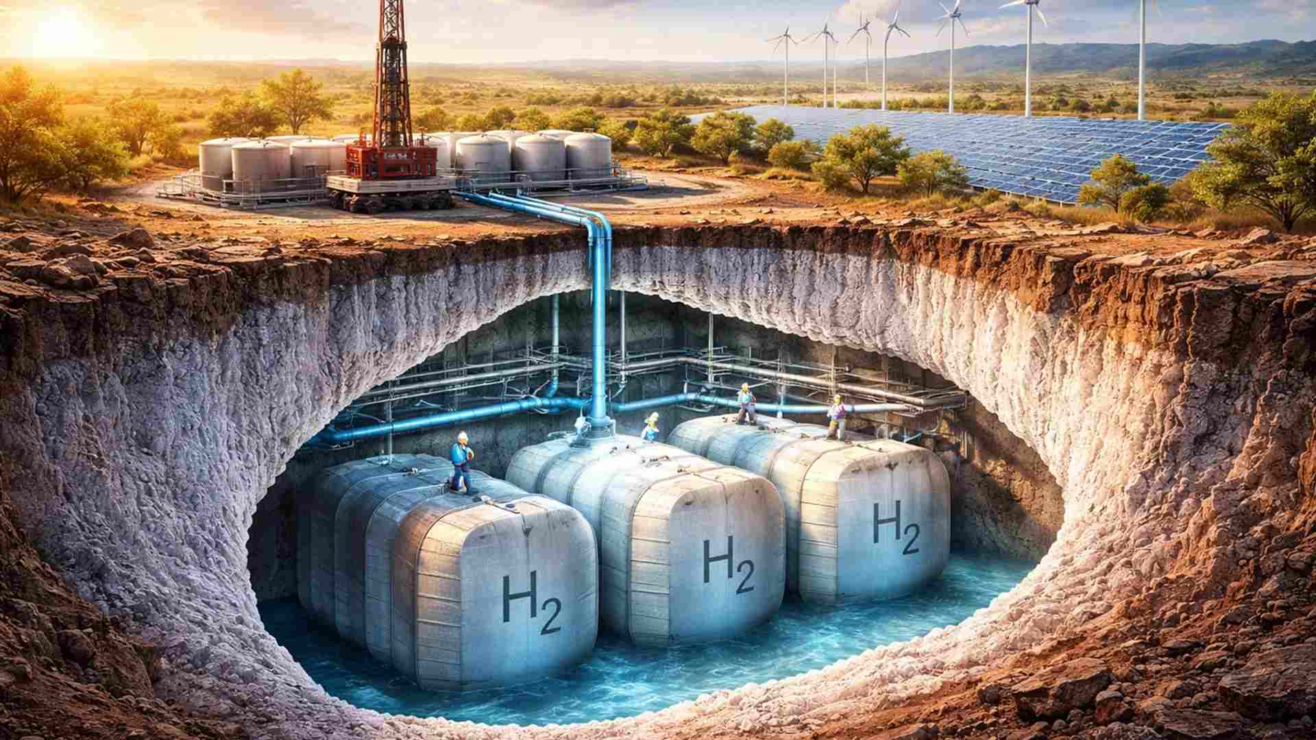 Depósito de sal mais antigo que os dinossauros pode armazenar 6.000 toneladas de hidrogênio e gerar 100 GWh de energia.