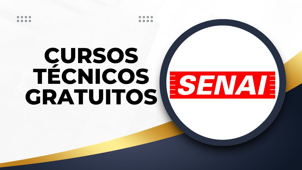 Senai oferece 610 vagas em cursos técnicos gratuitos em Pernambuco, com aulas presenciais e semipresenciais e inscrições até 10 de março.