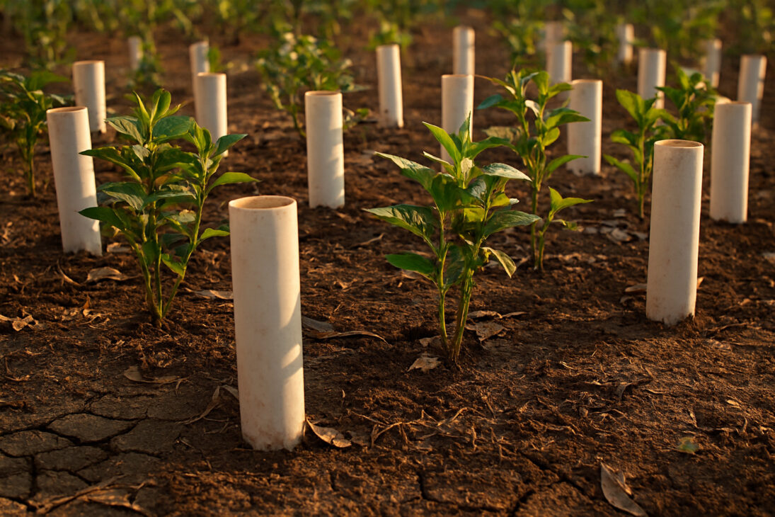 Productores rurales comenzaron a enterrar tubos de PVC perforados al lado de las plantas, crearon un sistema de irrigación subterránea de bajo costo que lleva agua directa a las raíces y reduce el consumo incluso en los períodos más secos