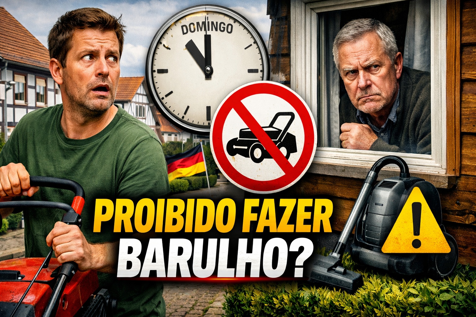 Por que a Alemanha, uma das economias mais organizadas do mundo, proíbe cortar grama aos domingos, regula o uso de aspirador e ferramentas barulhentas, impõe o “Ruhetag” constitucional e mantém regras de silêncio tão rígidas que podem gerar multas e conflitos entre vizinhos