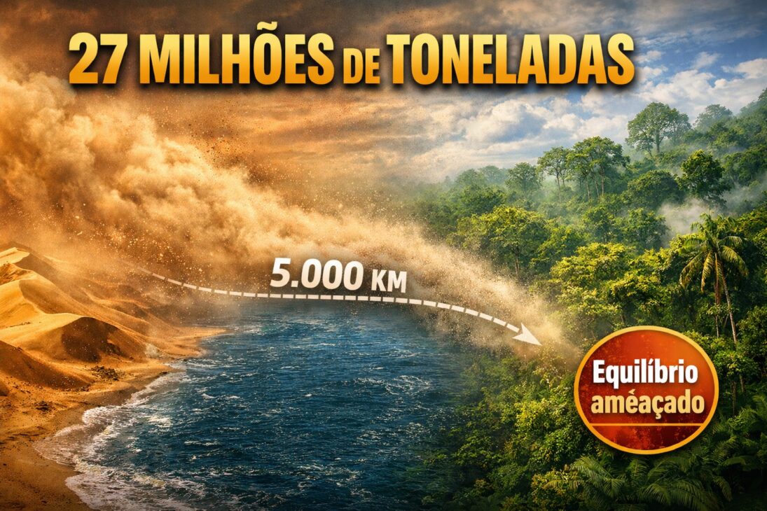La Amazonía depende de 27 millones de toneladas de polvo del Sahara cada año para sobrevivir: fósforo transportado por 5.000 km de viento compensa la pérdida de nutrientes por lluvias, pero los cambios climáticos amenazan el equilibrio milenario entre desierto y selva