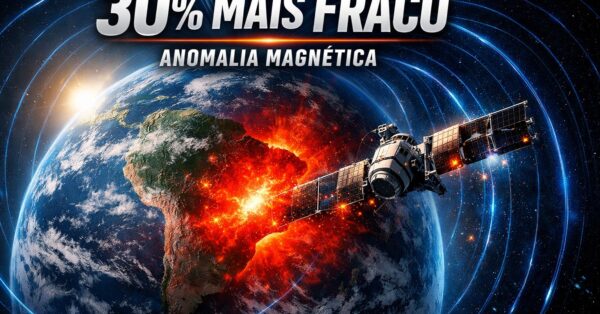 Campo magnético 30% mais fraco sobre o Brasil: a Anomalia Magnética do Atlântico Sul faz satélites desligarem instrumentos ao cruzar a região e intriga cientistas sobre o futuro do escudo da Terra