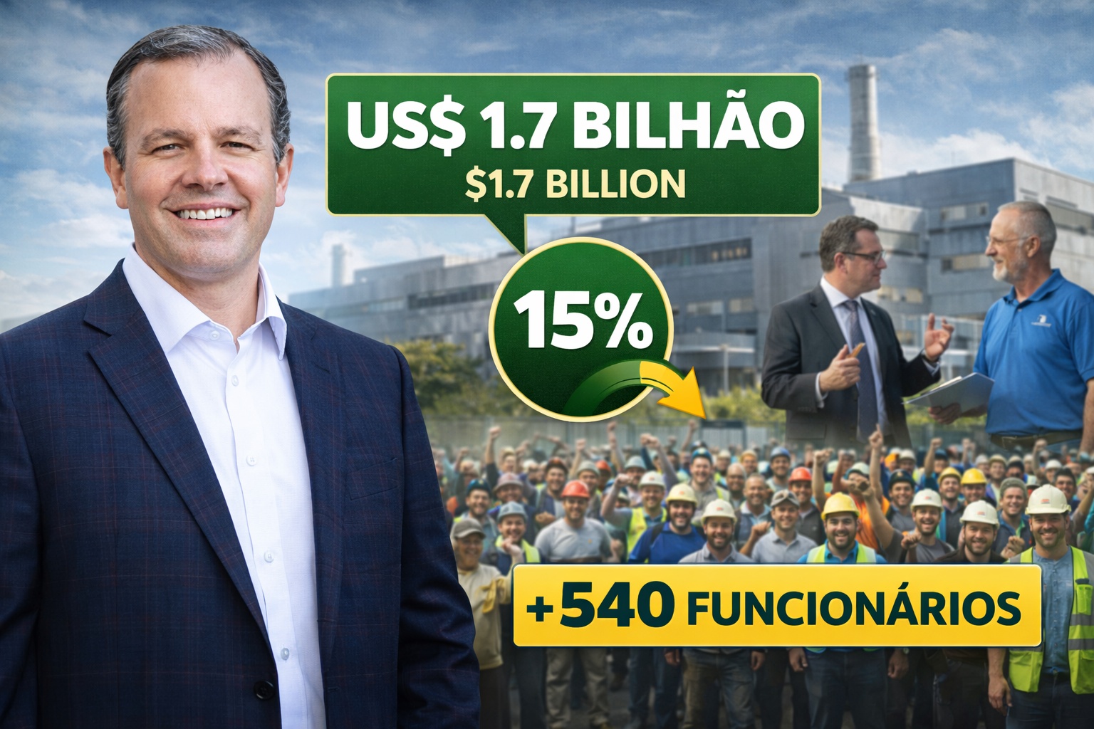 CEO de 46 anos vende fábrica da família por US$ 1,7 bilhão e impõe condição inegociável à compradora: 15% do valor vai para os 540 funcionários, que jamais tiveram qualquer participação na empresa