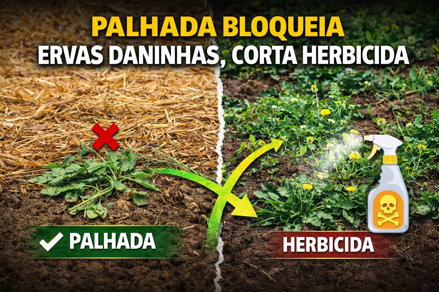 Produtores espalham palhada e restos de colheita sobre o solo, bloqueiam a luz, sufocam plantas daninhas e reduzem drasticamente o uso de herbicidas no manejo agrícola