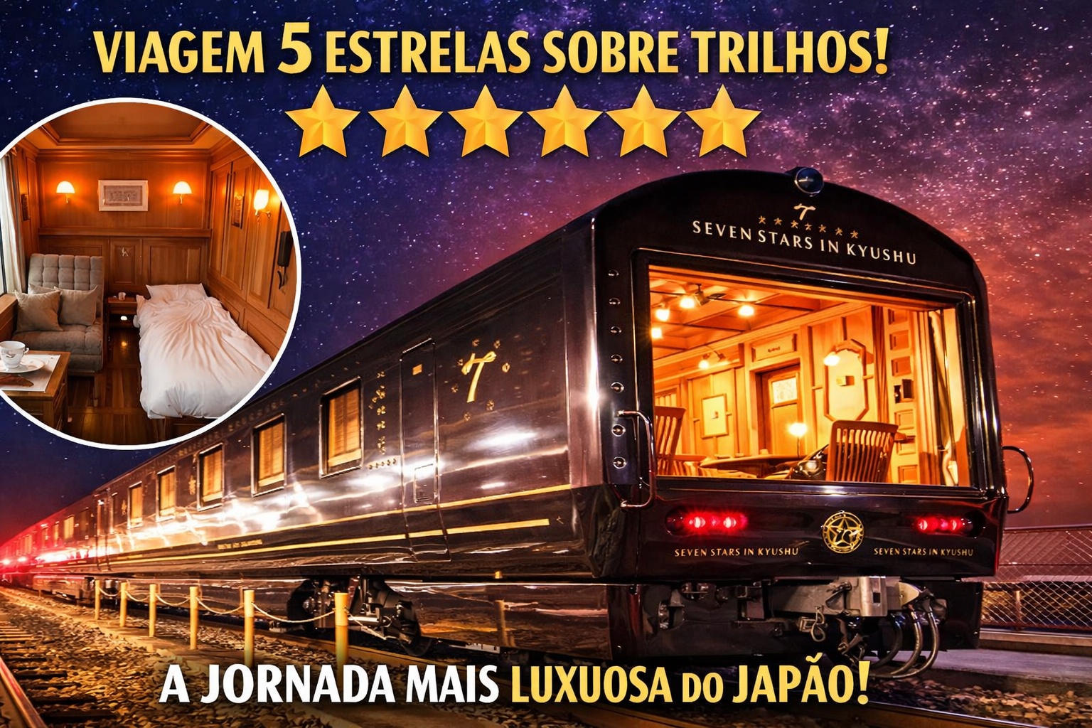 Enquanto aviões cruzam continentes em horas, um trem 7 estrelas leva apenas 20 passageiros por vez em uma viagem de 4 dias, transformando luxo ferroviário em experiência rara que poucos no mundo conseguem viver