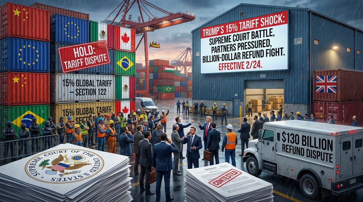 Trump eleva a tarifa global de importação para 15% após revés na Suprema Corte e prepara mudança imediata na política comercial dos Estados Unidos