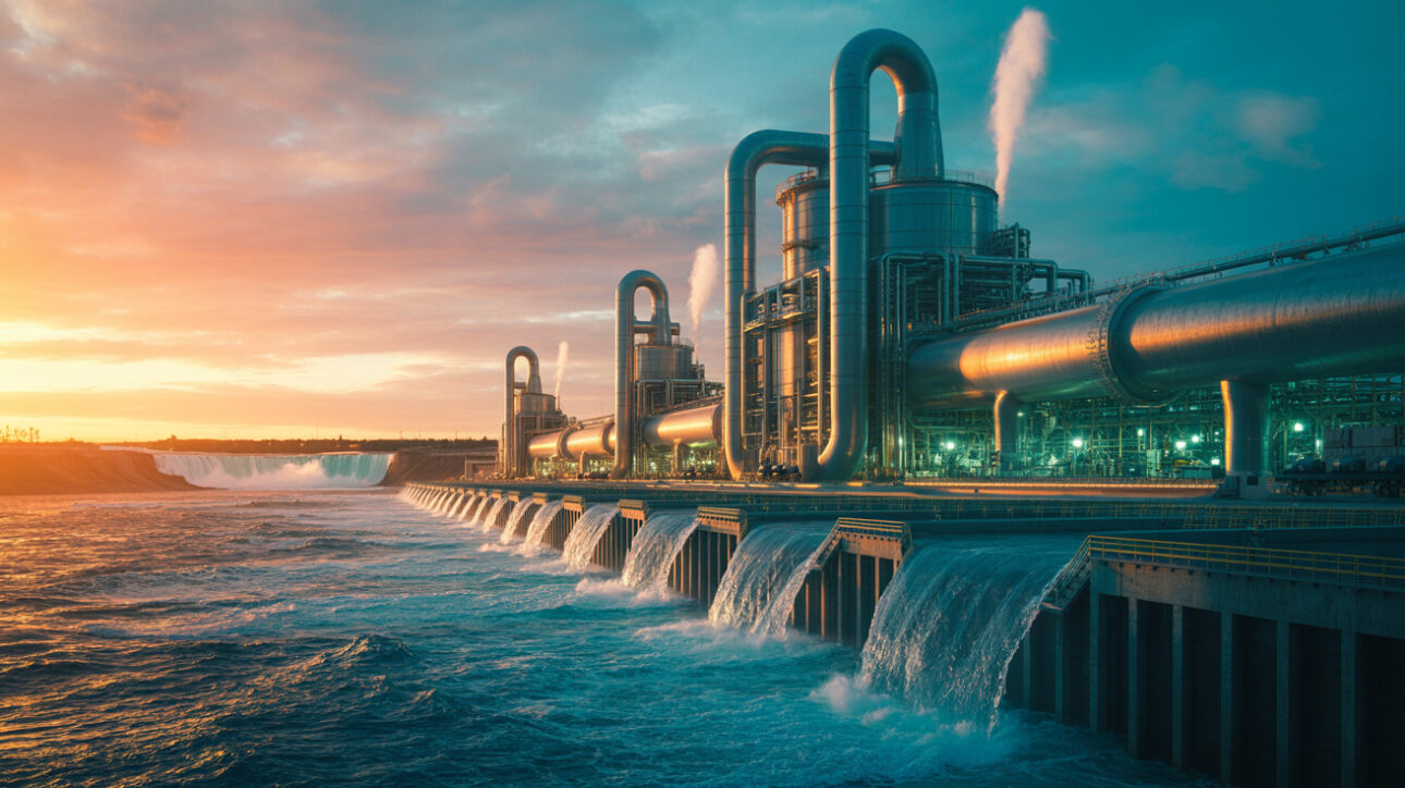 El mundo opera 16 mil plantas de desalinización en 177 países que bombean 95 millones de metros cúbicos de agua de mar por día, volumen equivalente a la mitad del flujo de las Cataratas del Niágara, transformando océanos en agua potable para 300 millones de personas