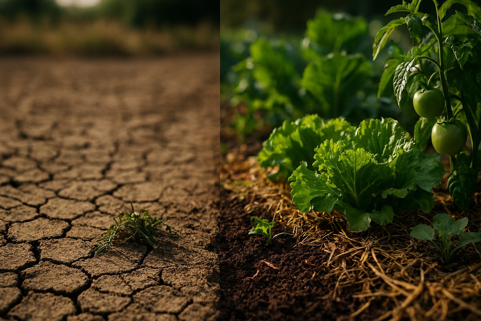 Agricultores pararam de arrancar o "mato", cobriram o solo com folhas secas e descobriram 5 efeitos surpreendentes na horta: economizar água, reduzir capina, proteger o solo, atrair minhocas e aumentar a produtividade