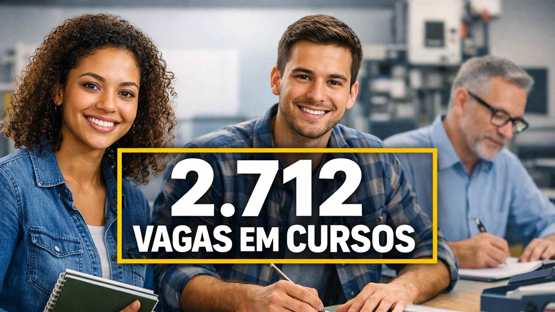 Governo de SP abre 2.712 vagas em cursos presenciais e gratuitos, com inscrições até 5 de fevereiro e aulas a partir de 23 de fevereiro.