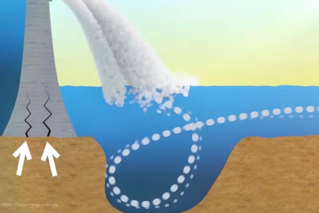 La mayor represa de África en Kariba en el río Zambeze sufre con concreto y erosión, elevando el riesgo para millones.