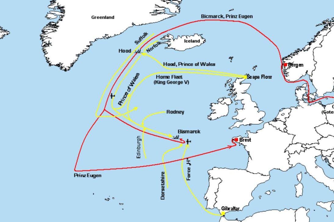 Bismark hunde el HMS Hood, expone el acorazado de Alemania y desencadena persecución en el Atlántico durante la Segunda Guerra.