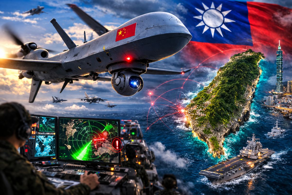 Após meses enganando radares com identidades falsas, drone militar chinês acende alerta global sobre Taiwan e mostra como uma invasão pode começar com confusão digital no céu (1)