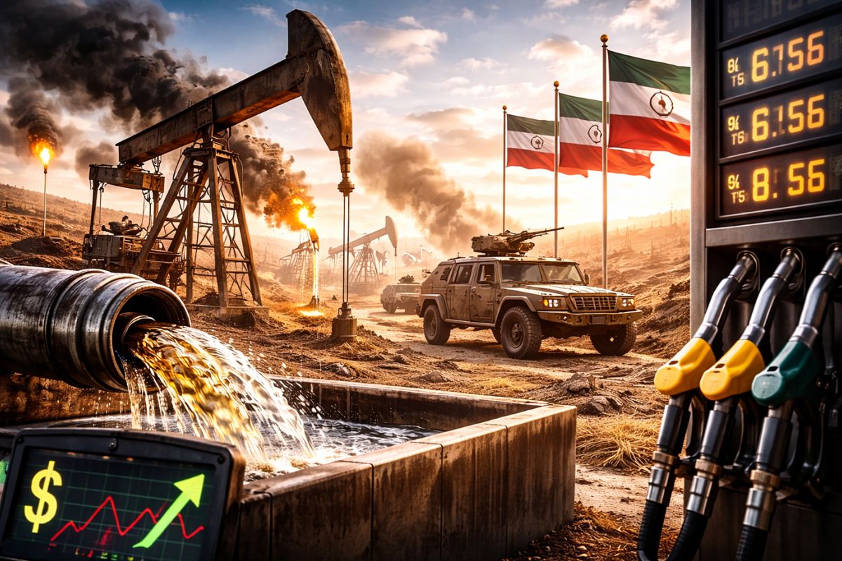 Após operação militar contra o Irã que eliminou o líder supremo Ali Khamenei, petróleo dispara mais de 20% em 48 horas e tensão global ameaça encarecer gasolina, frete