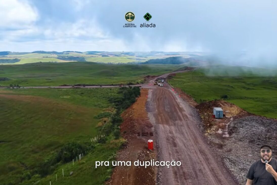 BR-285 avanza en nuevo trazado cerca de la Serra da Rocinha, en São José dos Ausentes, con tramos en subbase y obra entrando en fase decisiva.
