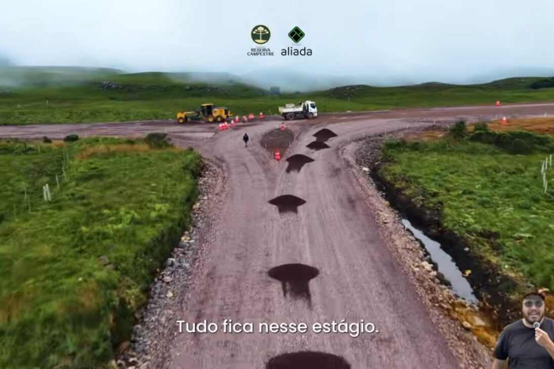 BR-285 avanza en nuevo trazado cerca de la Serra da Rocinha, en São José dos Ausentes, con tramos en subbase y obra entrando en fase decisiva.