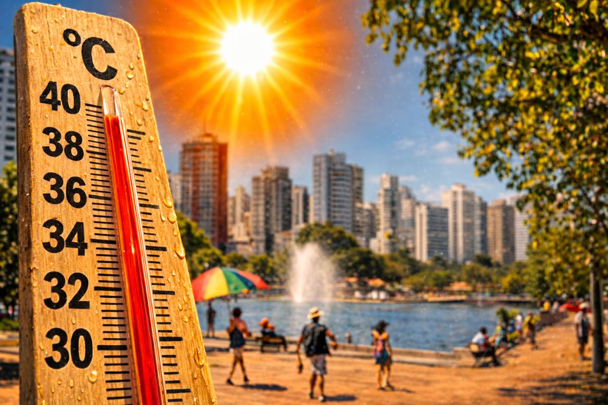 Onda de calor eleva temperaturas elevadas na região Sul na reta final do verão; previsão indica frente fria chegando após dias seguidos de calor intenso.