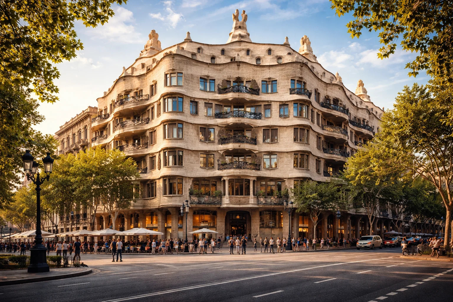 Construído há mais de 100 anos, o monumental edifício Casa Milà em Barcelona