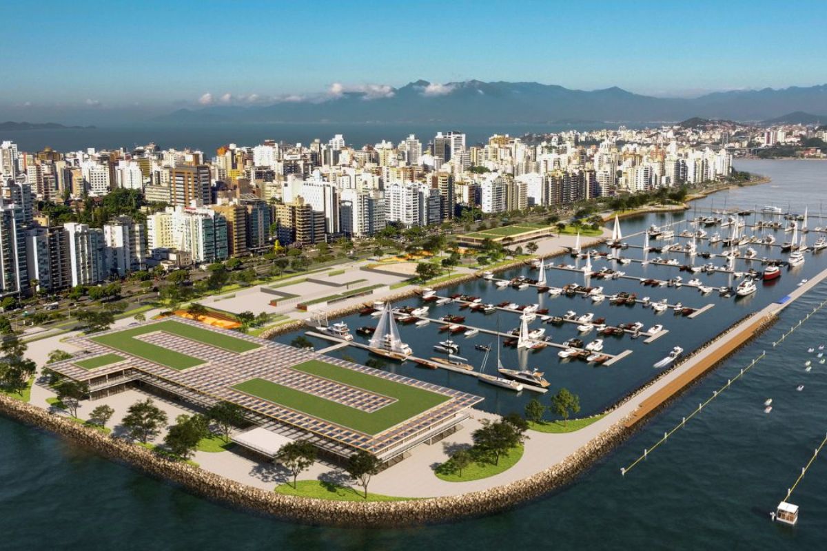 Marina da Beira-Mar Norte avança em Florianópolis com parque urbano, força do setor náutico e R$ 50 milhões em obras.