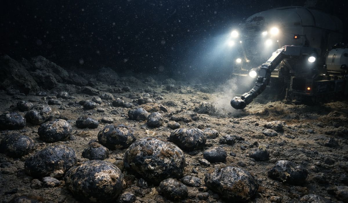 Disputa por nódulos polimetálicos no Pacífico expõe corrida por metais críticos para baterias e alerta para riscos ambientais no fundo do mar.