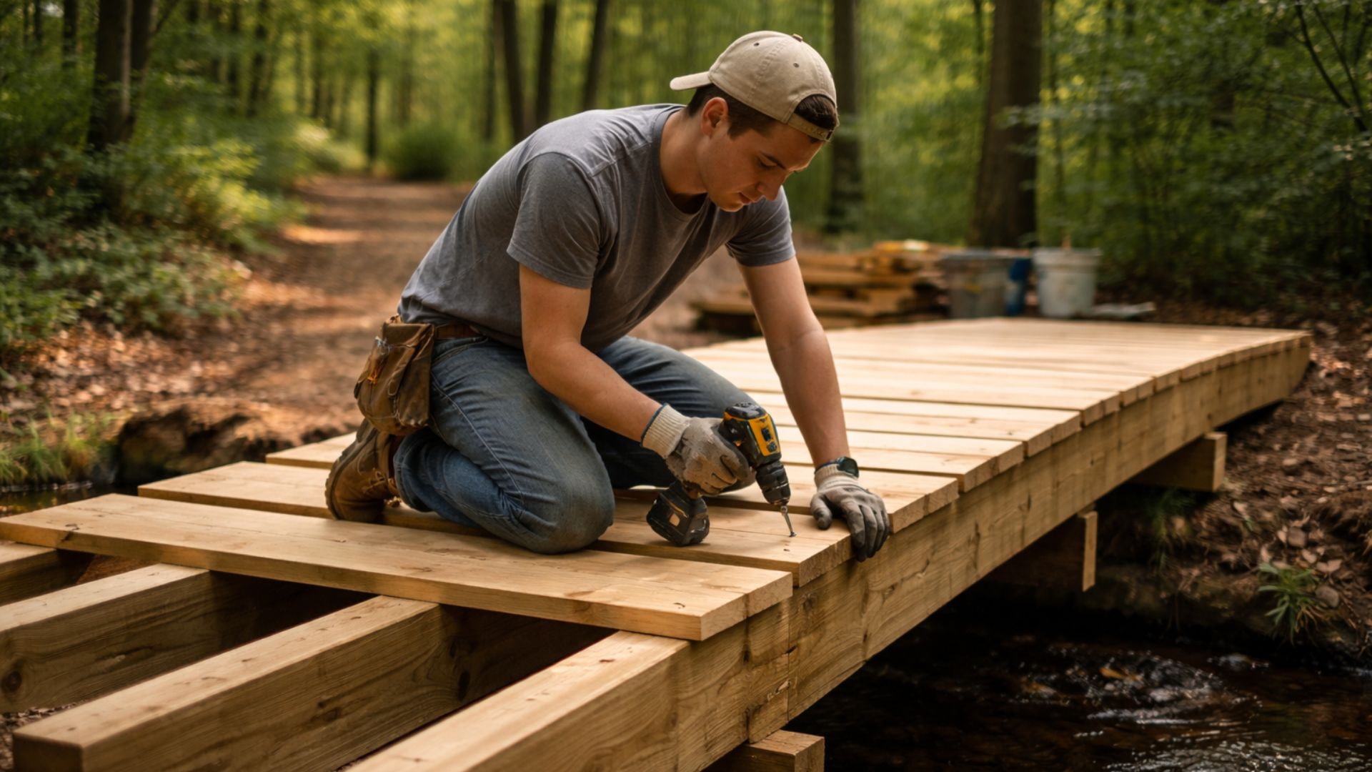 Jovem de 18 anos lidera reconstrução de ponte em parque de Nova York com apoio comunitário e transforma obra em homenagem a mentor do escotismo.