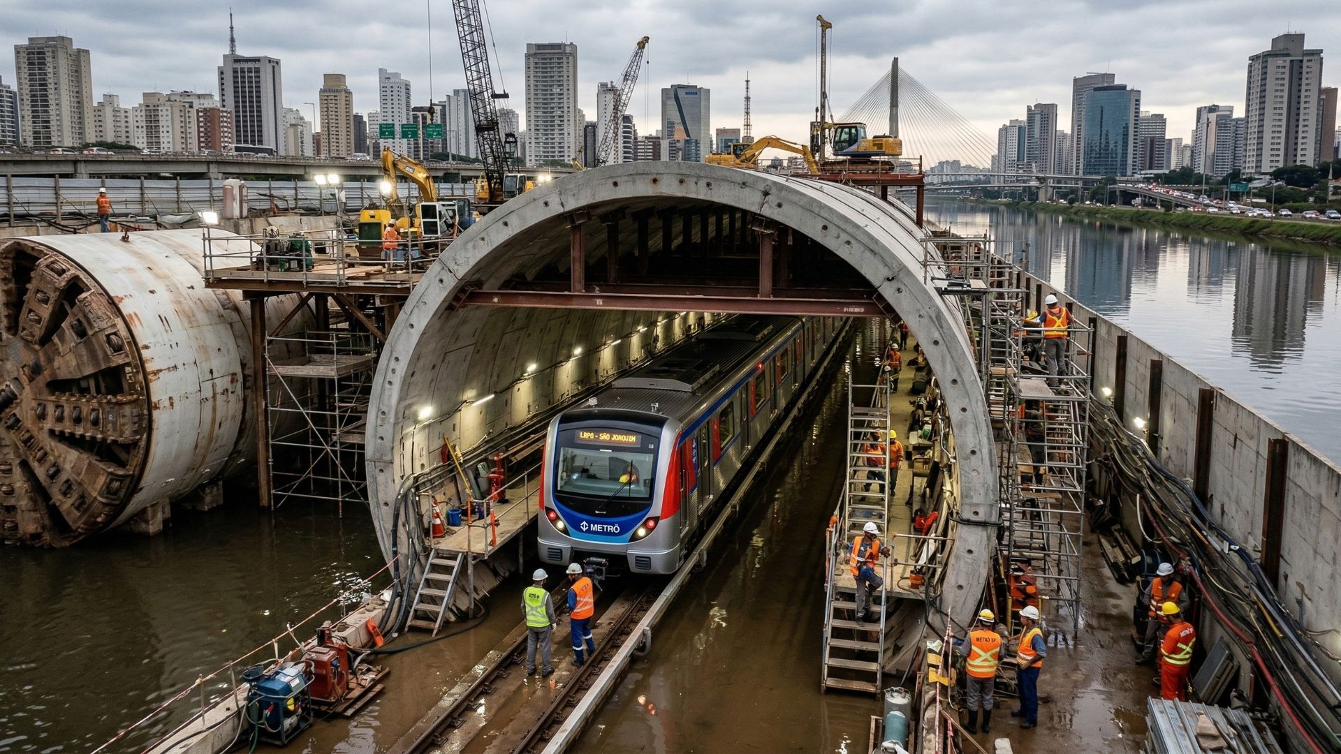 Projeto de metrô aquático pode criar até 80 km de hidrovias em São Paulo, ligando represas da zona sul aos rios Pinheiros e Tietê para transporte e logística.