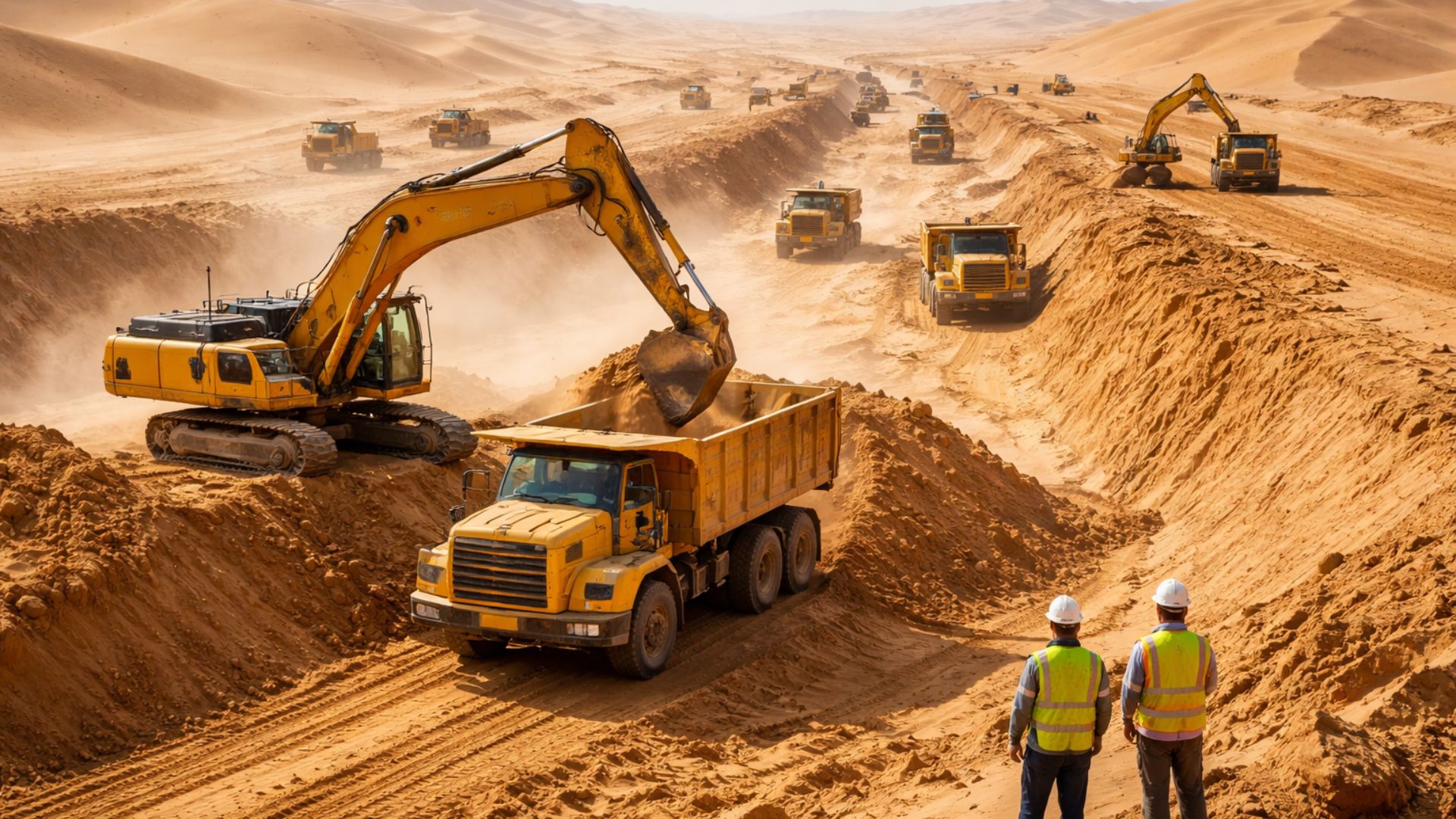 Rodovia de 564 km corta o maior deserto de areia do planeta após remover 150 milhões de m³ de areia e cria ligação direta entre Arábia Saudita e Omã.