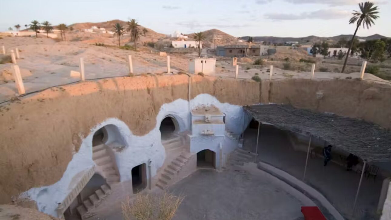 Casas subterráneas de Matmata, en Túnez, utilizan el suelo como aislamiento natural contra el calor del desierto y se hicieron famosas tras aparecer en Star Wars.