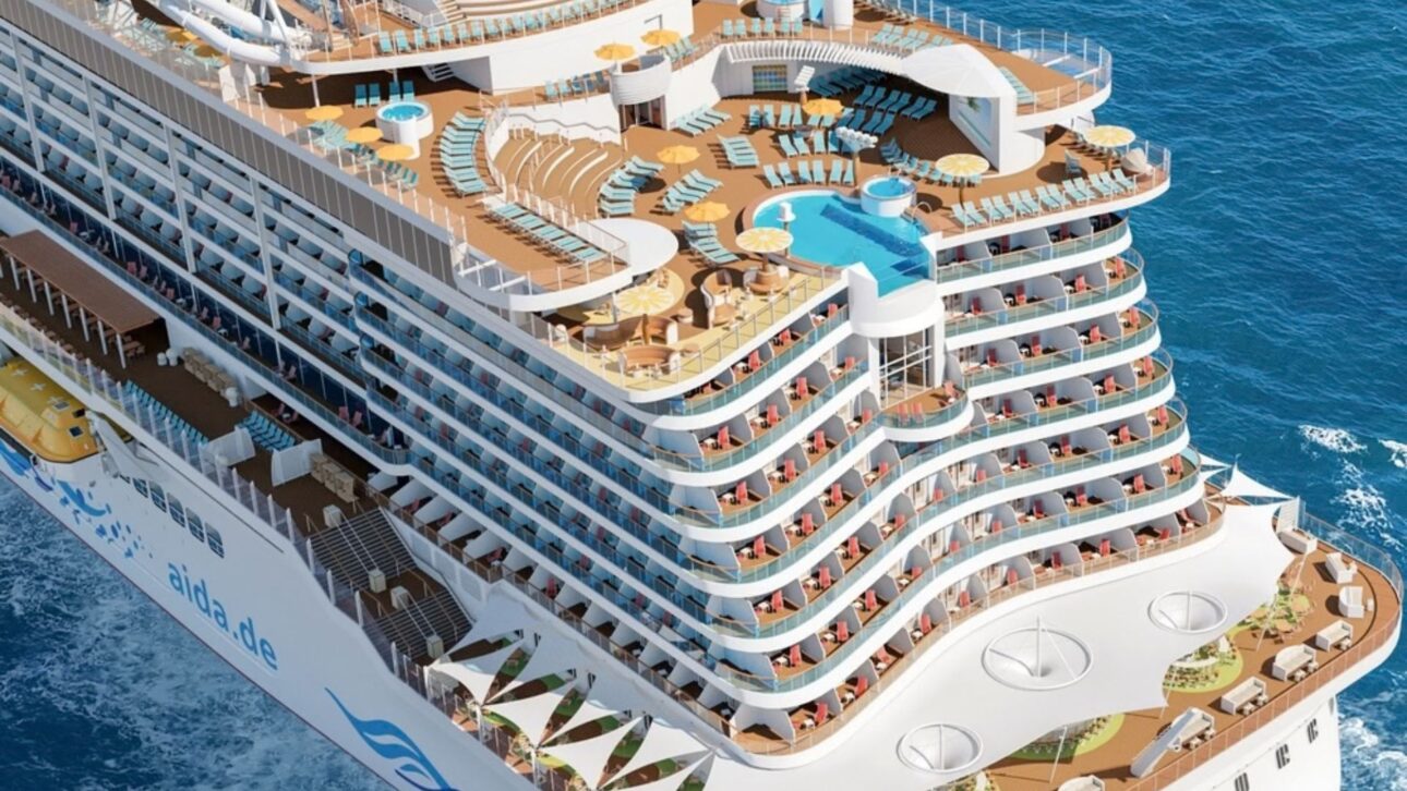 Conoce el AIDAnova, barco gigante de 337 metros impulsado por GNL con 20 decks, 15 piscinas y estructura de ciudad flotante de AIDA Cruises. (Imagen: divulgación)