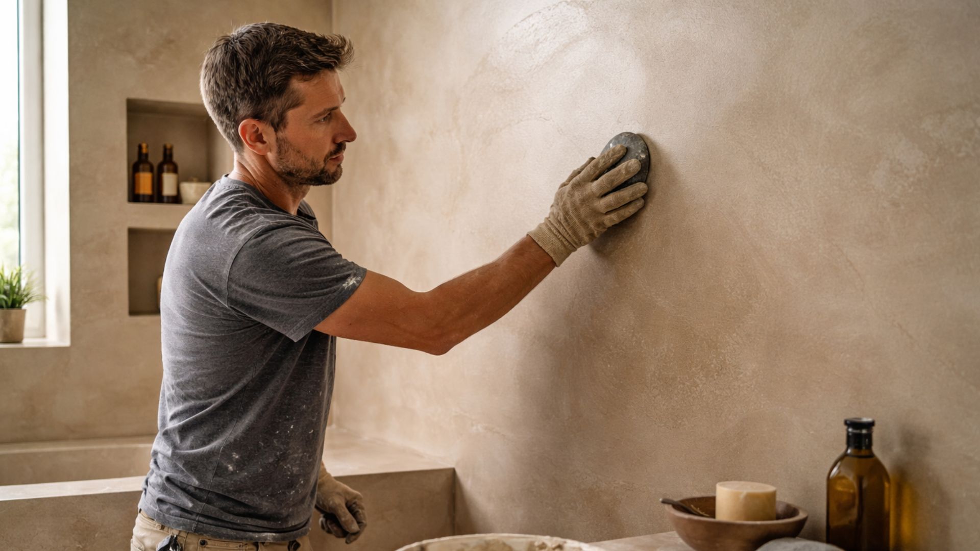 Tadelakt: técnica marroquina que mistura cal e sabão cria revestimento impermeável sem rejunte e vem substituindo azulejos em banheiros.