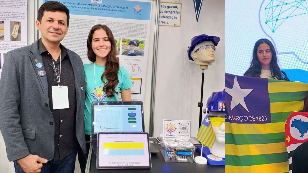 Estudiante brasileña crea dispositivo que mide radiación UV en tiempo real y calcula tiempo seguro de exposición al sol con alertas inteligentes. (Imagen: Gobierno del PI)