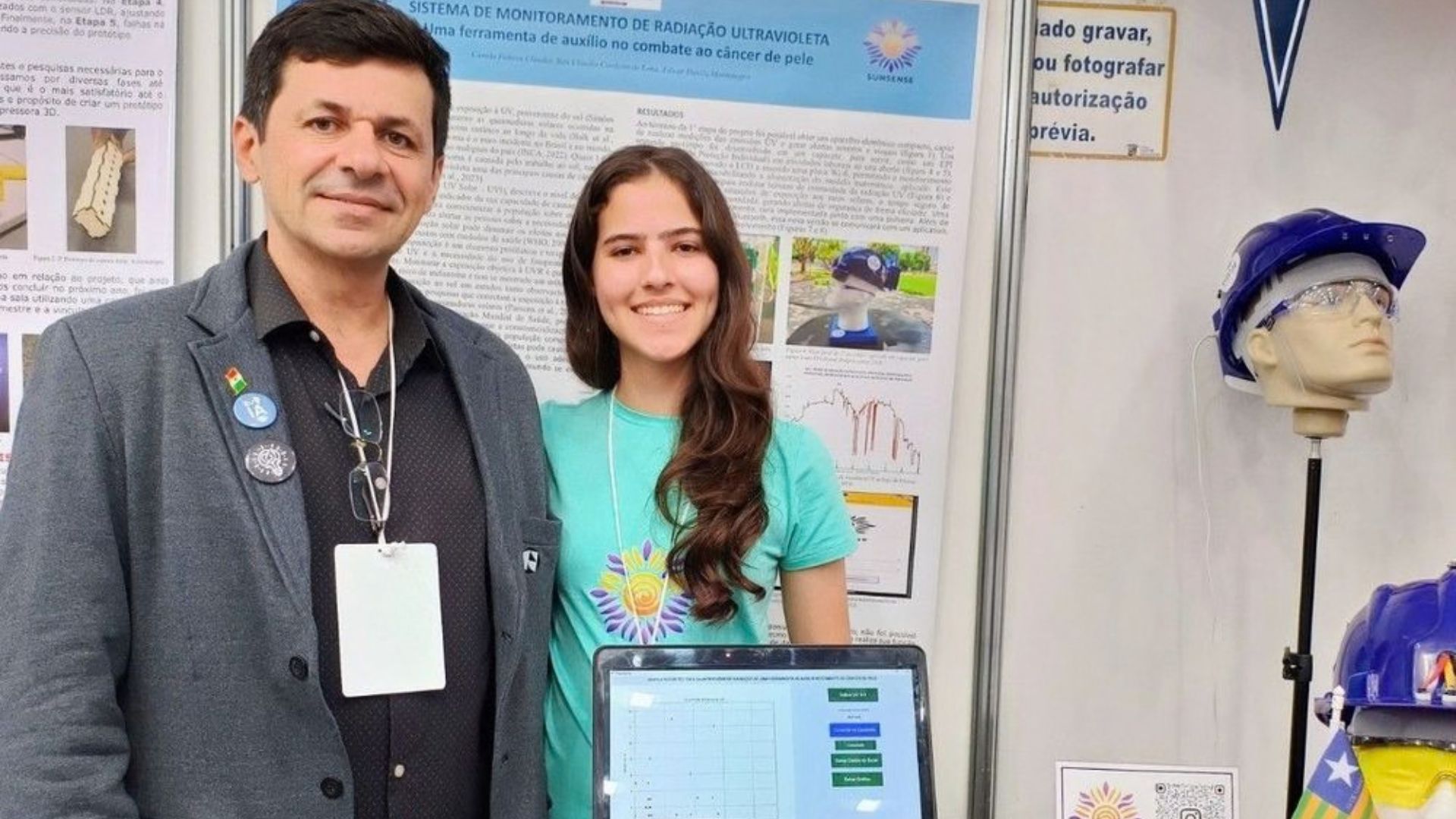 Estudante brasileira cria dispositivo que mede radiação UV em tempo real e calcula tempo seguro de exposição ao sol com alertas inteligentes. (Imagem: Governo do PI)