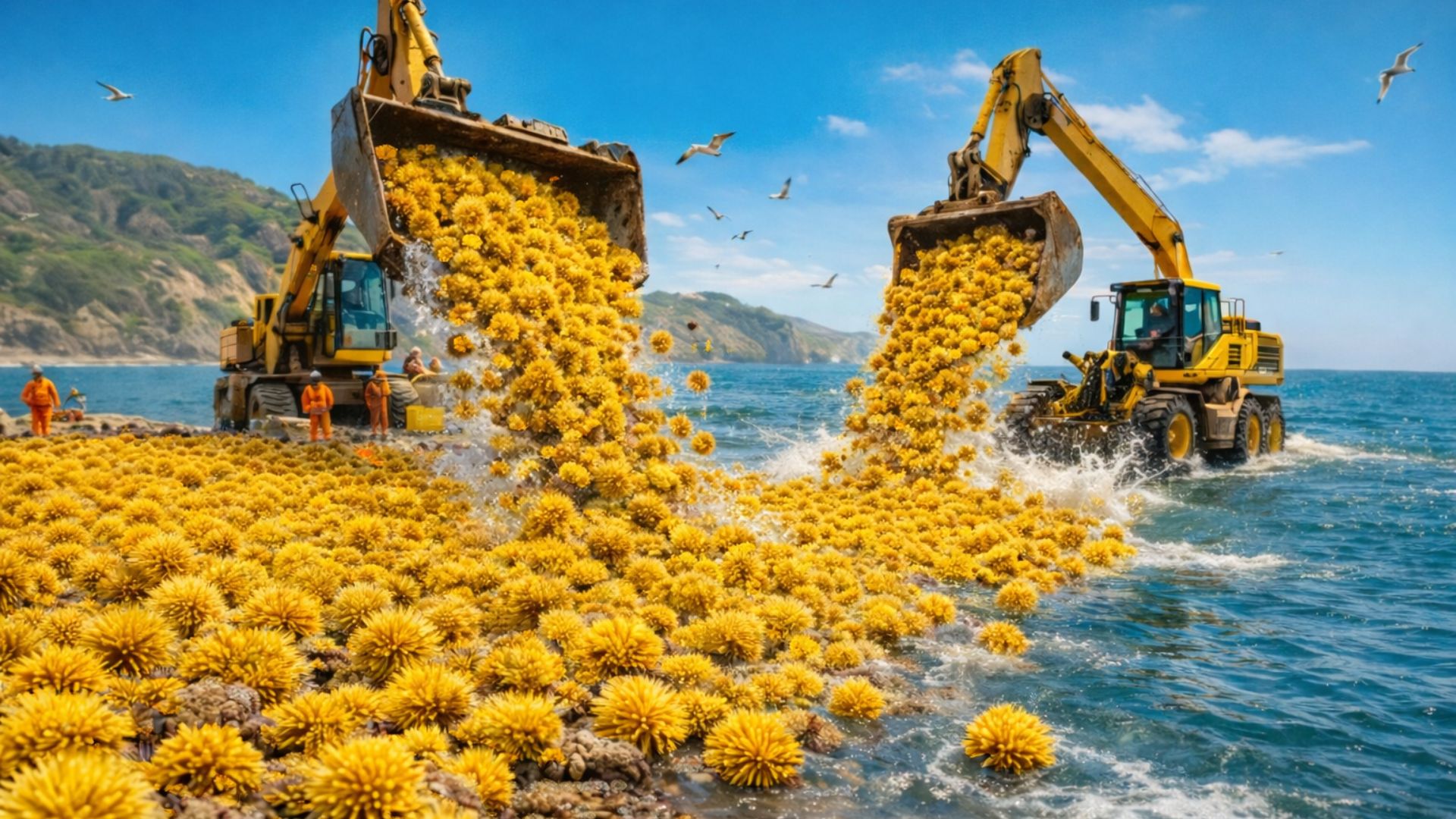 Explosão de ouriços devastou florestas de kelp na Califórnia e levou cientistas a remover milhões deles para salvar o ecossistema marinho.