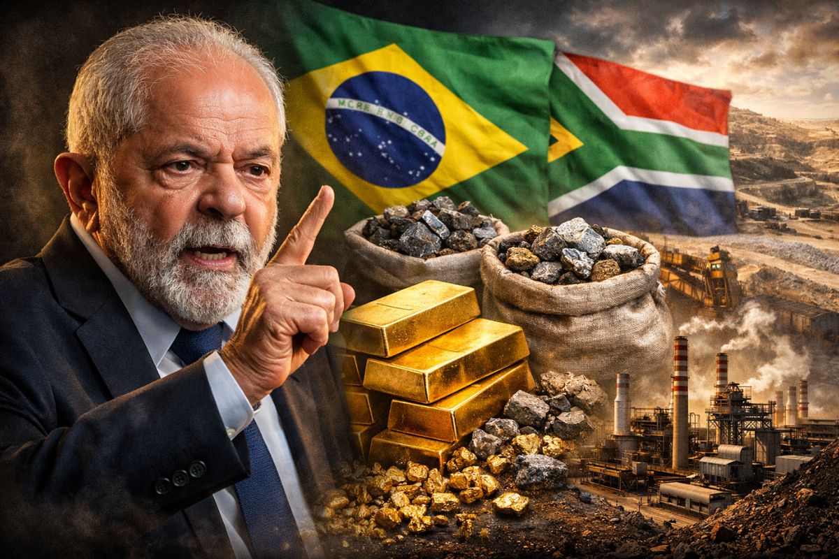 Lula liga terras raras à África do Sul, minerais críticos e soberania nacional em estratégia para industrializar riqueza e evitar exportação bruta.