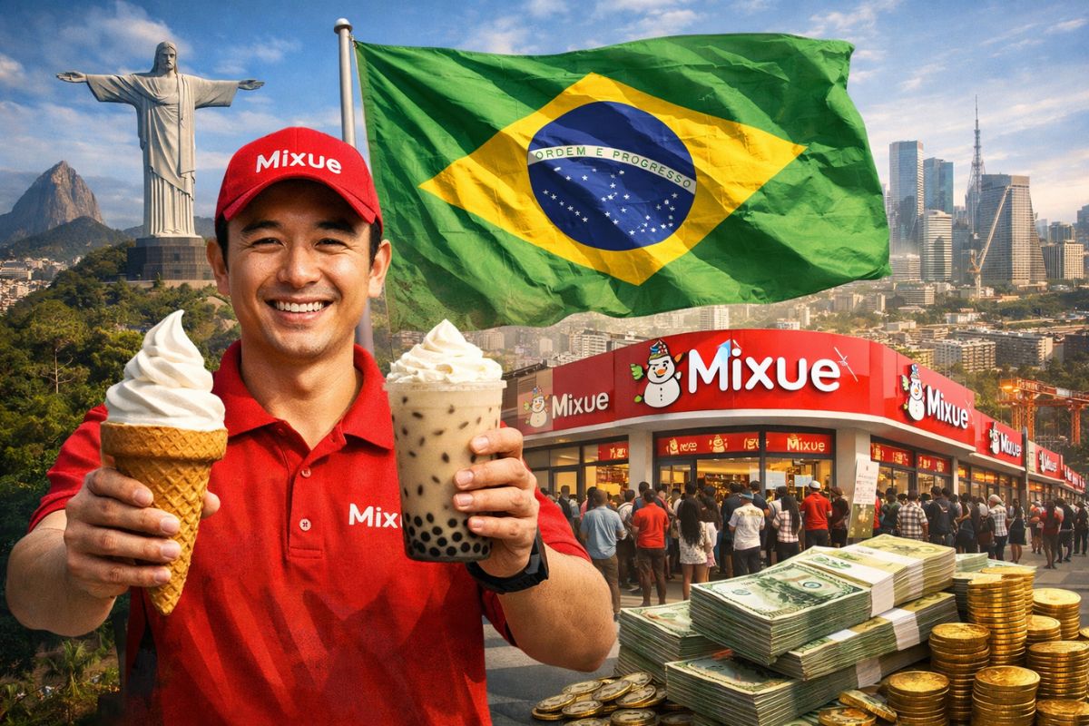 Mixue, maior rede de fast-food do mundo, abre 25 mil vagas de emprego com investimento bilionário e mira a América Latina. imagem: IA