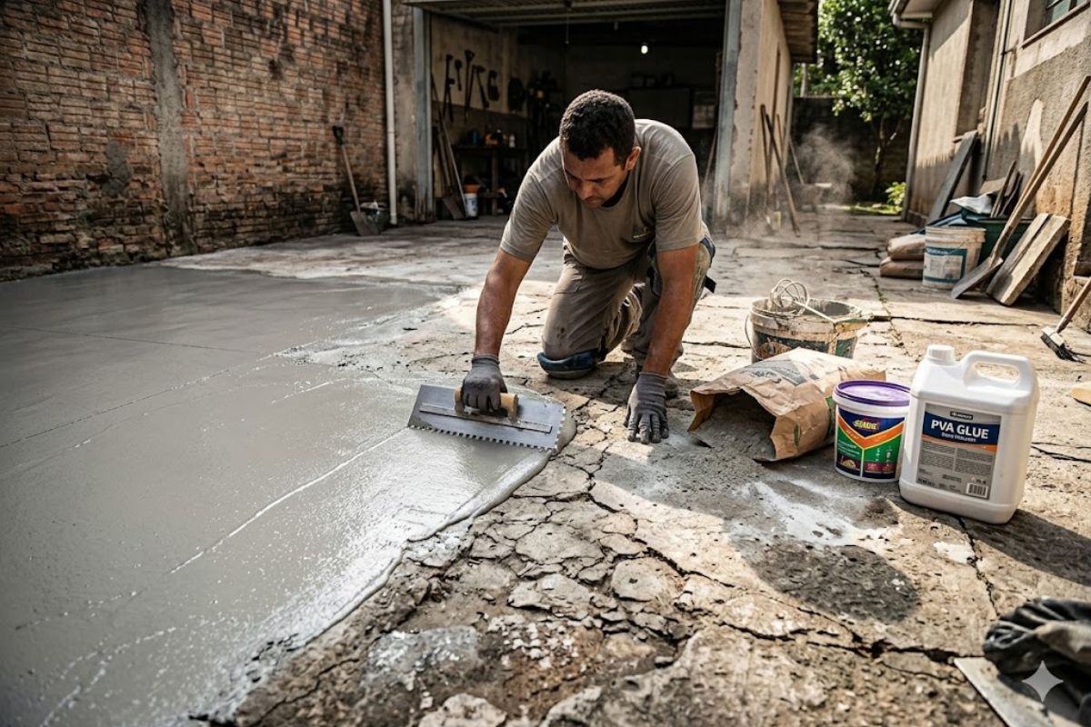 Mistura simples com argamassa, rejunte, cola e piso antigo entra no radar das reformas ao prometer renovação sem quebra-quebra, nivelamento rápido e camada resistente para laje, garagem e calçada.