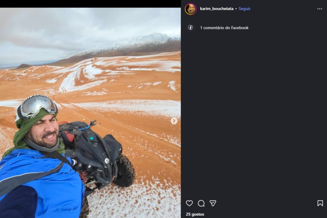 Sáhara, nieve, Ain Sefra, desierto y dunas se unen en un fenómeno raro que transformó el paisaje de Argelia.