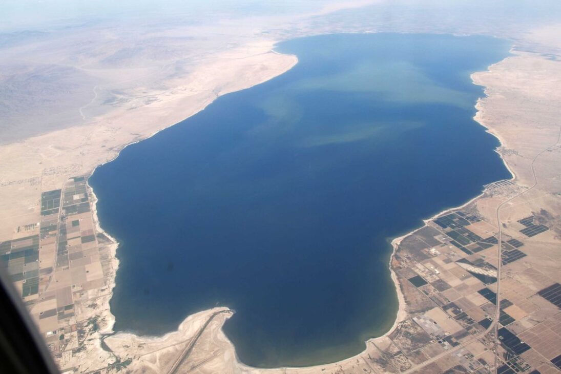 lago gigantesco no deserto da Califórnia, o Mar de Salton surgiu quando o Rio Colorado saiu do controle e hoje representa uma crise ambiental e sanitária crescente.