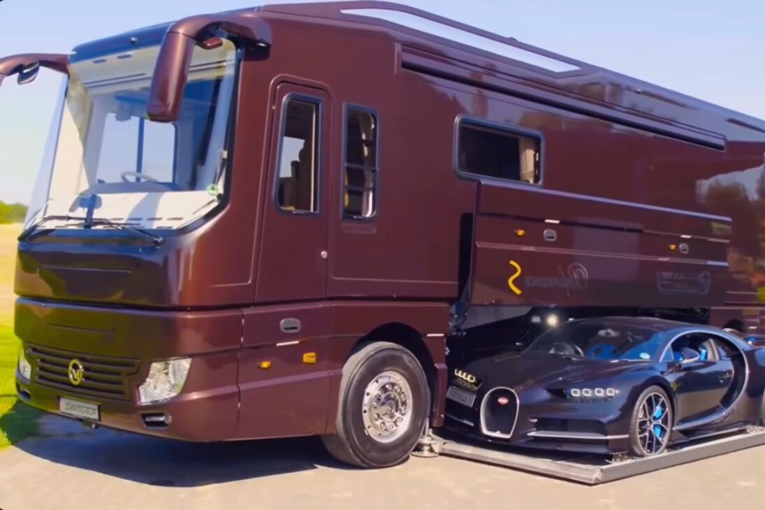 La nueva casa rodante de China reúne elevador de vidrio, segundo piso, garaje hidráulico y sistema solar en un proyecto que lleva el lujo móvil a un nivel casi increíble.