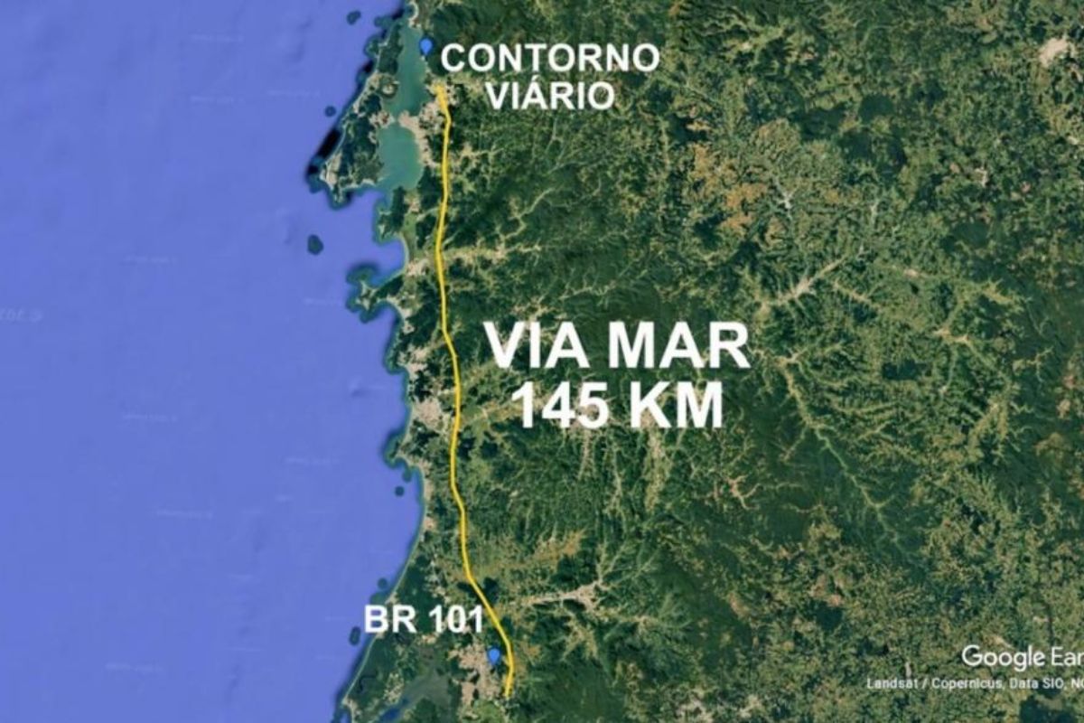Nova estrada brasileira em Santa Catarina, a Via Mar promete aliviar a BR-101, ligar Joinville à Grande Florianópolis e reduzir trajetos longos no litoral norte.
