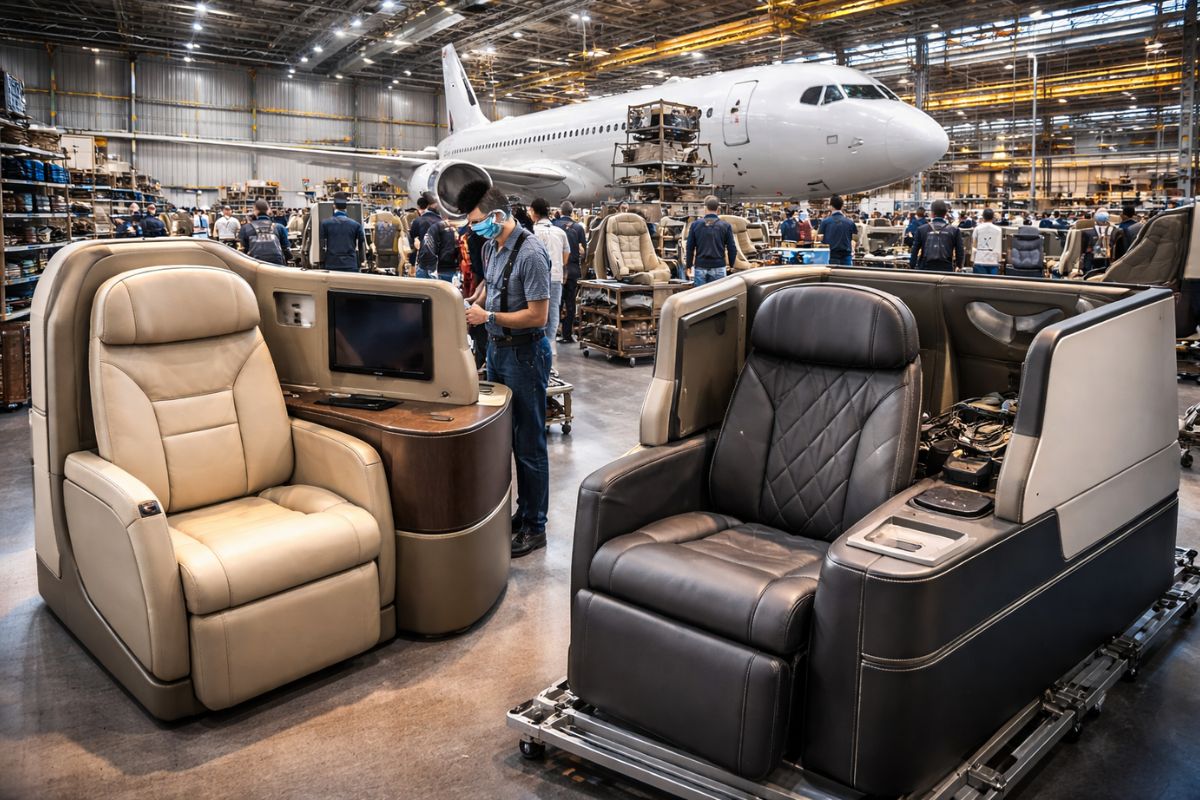 Na aviação, assentos, certificação, companhias aéreas e cabine explicam o gargalo que trava entregas de aviões.