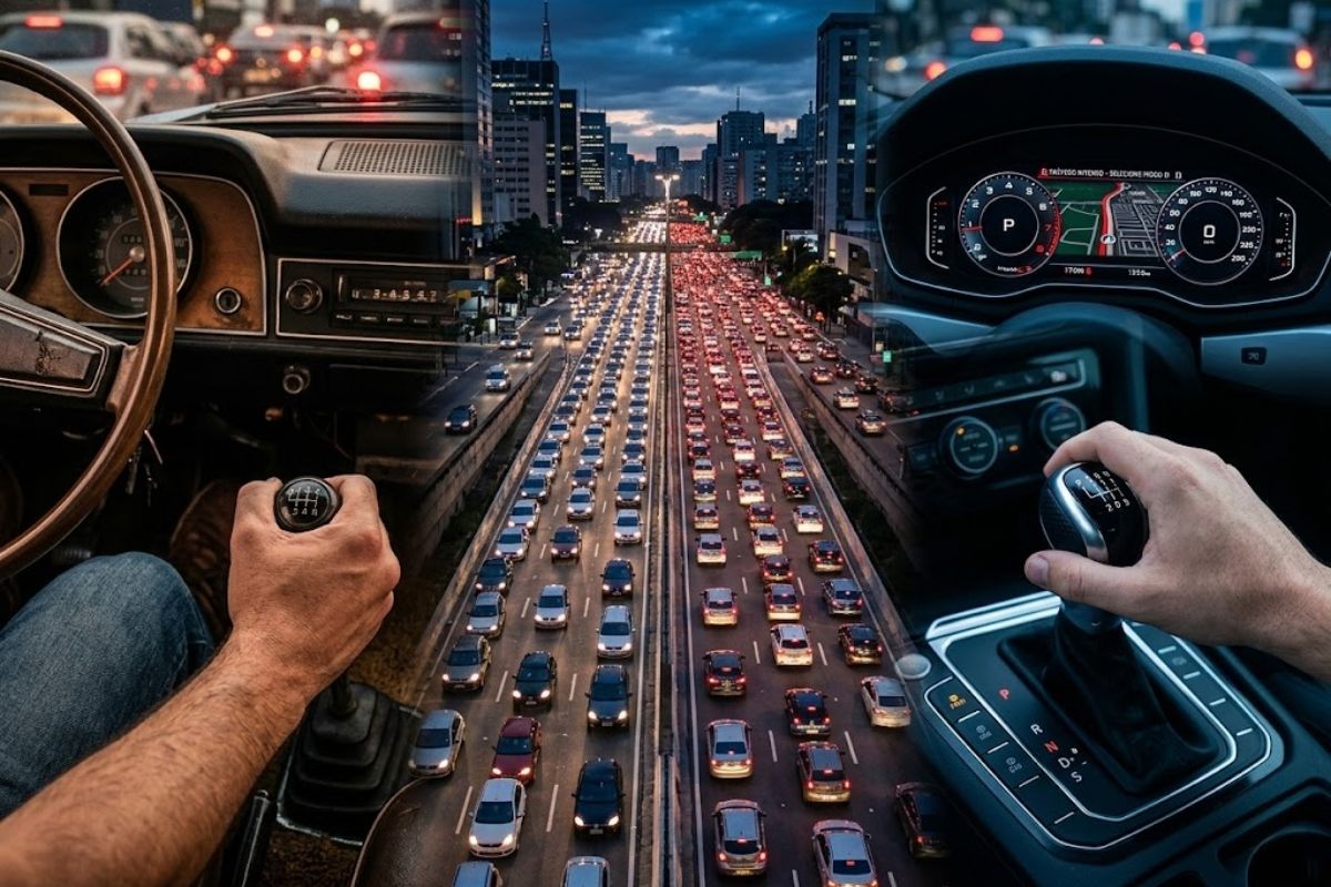Câmbio manual perde espaço no Brasil, enquanto carros com câmbio automático conquistam motoristas e confirmam uma virada estrutural no mercado automotivo.