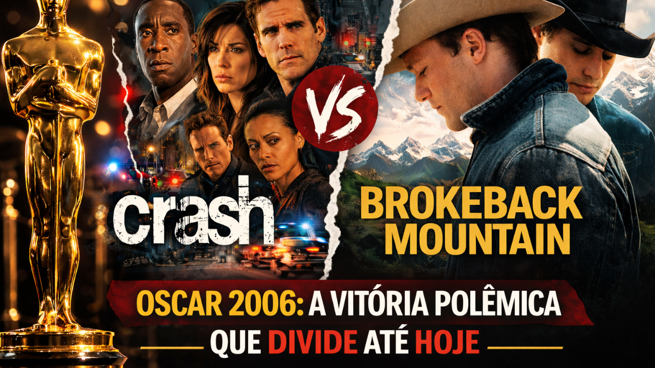 Entenda como o Crash filme derrotou Brokeback Mountain no Oscar 2006 e protagonizou uma das vitórias mais polêmicas da história do Oscar.