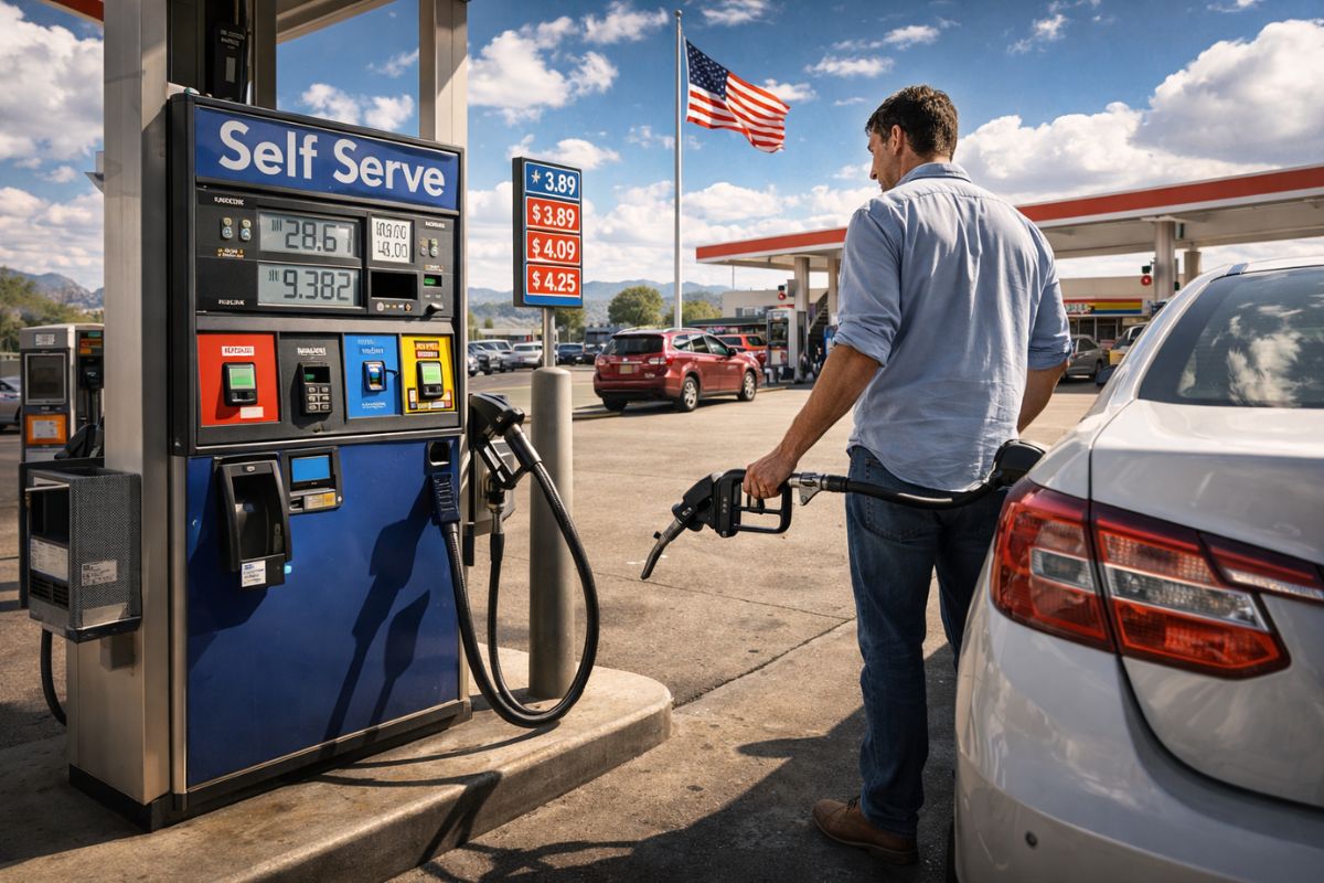 Por que não tem frentista nos Estados Unidos Entenda como a crise do petróleo, os altos custos e o self-service transformaram os postos e ajudaram a baratear a gasolina lá (3)