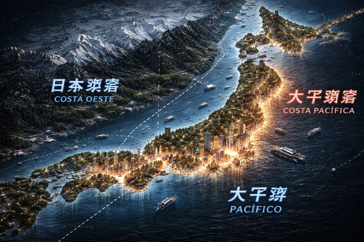 Japão concentrou Tóquio e Osaka no lado do Pacífico, enquanto a costa oeste voltada ao Mar do Japão ficou mais rural por causa de montanhas, neve extrema e decisões históricas.