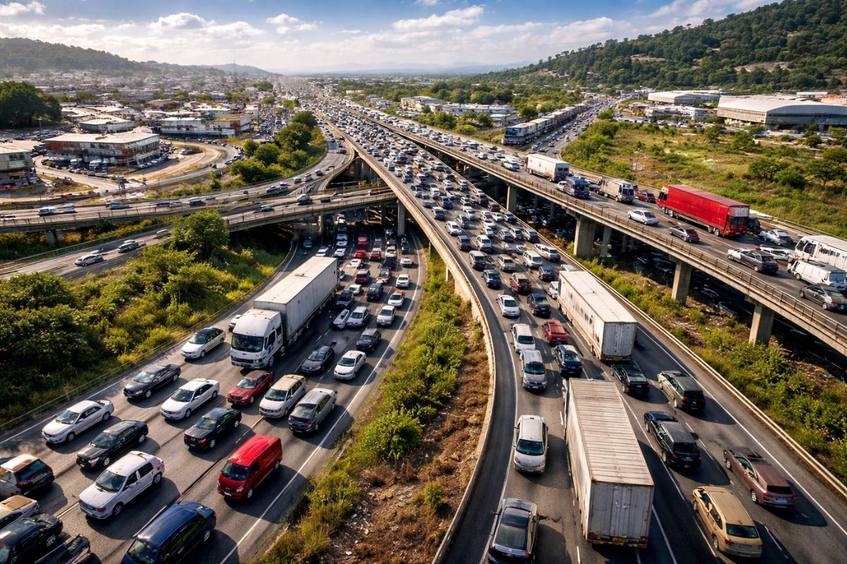 Trevo da BR-101 em Itajaí vira gargalo diário que trava trânsito entre litoral e Vale do Itajaí, e especialistas apontam que só uma grande reformulação do entroncamento (1)