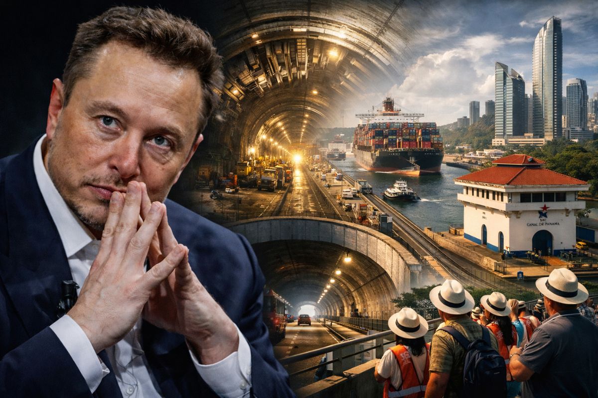 A proposta de túnel da Boring Company na Cidade do Panamá sob o Canal do Panamá transforma engenharia em símbolo urbano, turístico e geopolítico.