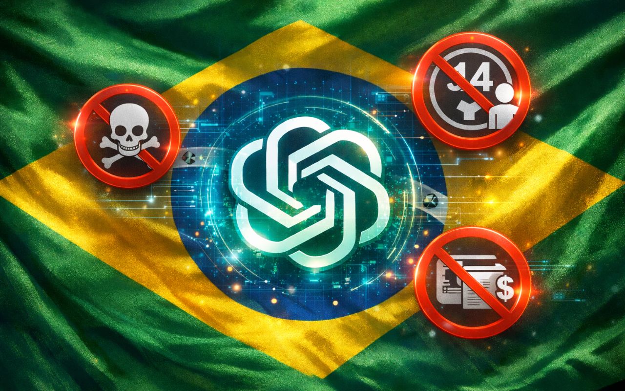 Descubra o que o ChatGPT não pode fazer no Brasil, incluindo limites legais, regras da LGPD, uso por menores de idade e possíveis formas de monitoramento.