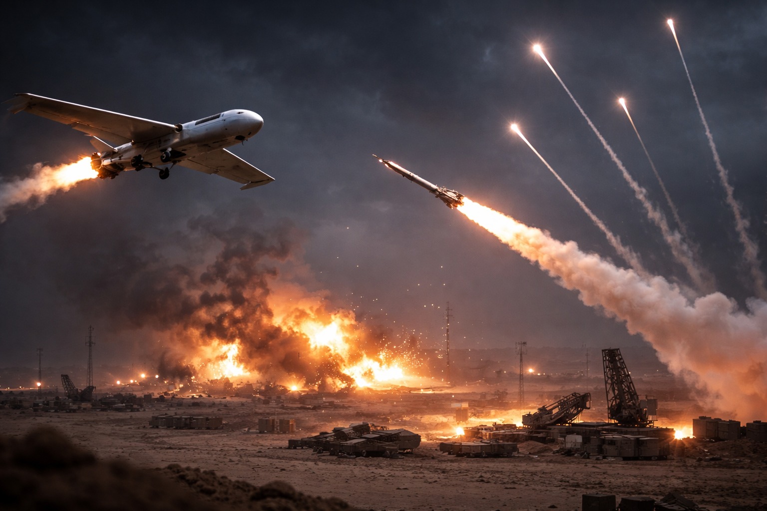 Mísseis, Drones, Guerra no Irã